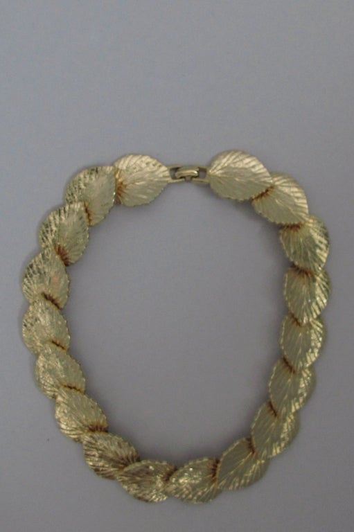 Golden leaves form a beautiful wreath for your neck, dated 1981, Mimi di N.