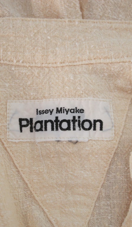 Issey Miyake cream rough linen jumpsuit 3