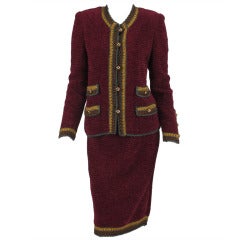 1960s Adolfo four pocket classic knit suit