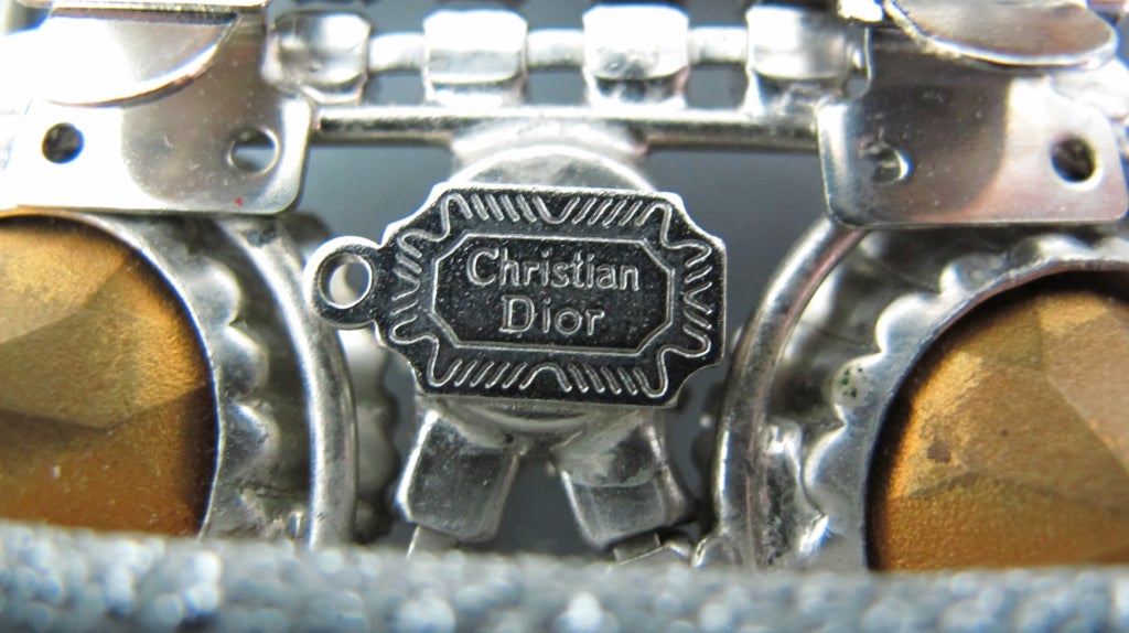 Women's Christian Dior large diamante buckle belt