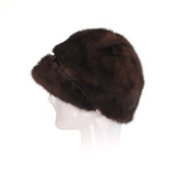 1960s Saks Fifth Ave. Mod lux mink visor hat