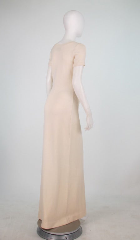 Women's 1970s Adolfo Diffusion label pineapple knit hostess dress