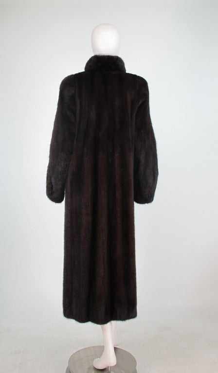 1990s dark full length mink coat 1