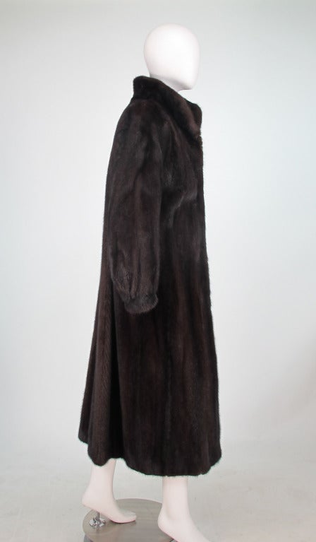 1990s dark full length mink coat 3