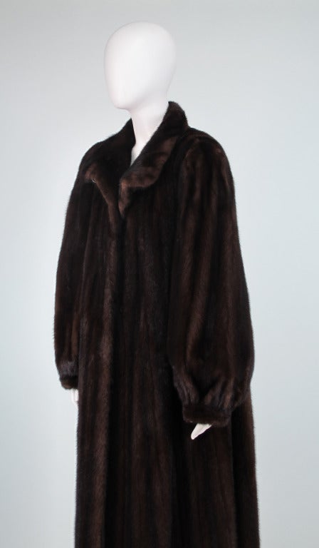 Women's Givenchy Haute Fourrure rich mahogany full lenght mink coat