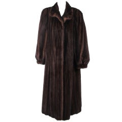 Retro Givenchy Haute Fourrure rich mahogany full lenght mink coat
