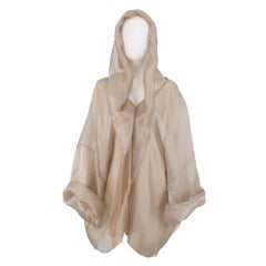 Zoran gold silk mesh hooded jacket