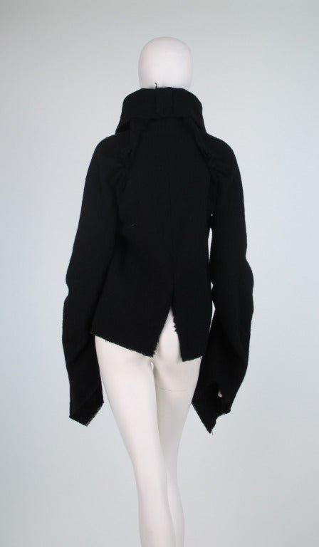 Comme des Garcons black woven wool jacket 1