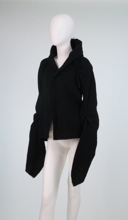 Comme des Garcons black woven wool jacket 4