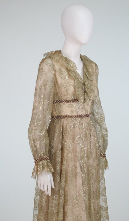 Documented 1970 Gold Trim Felted Wool Malcolm Starr Coat