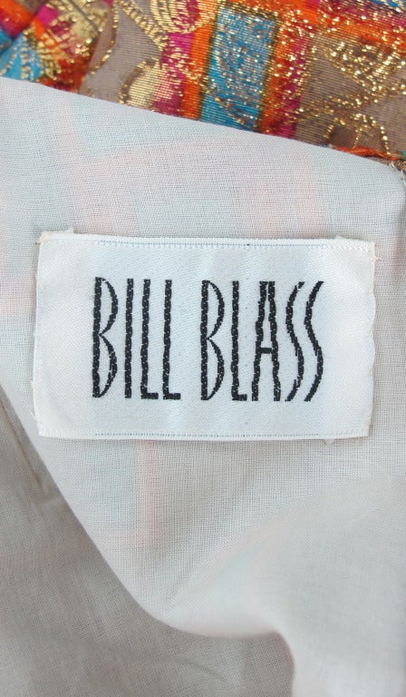 1970s Bill Blass Mid Century Modern metallic brocade pant set 5