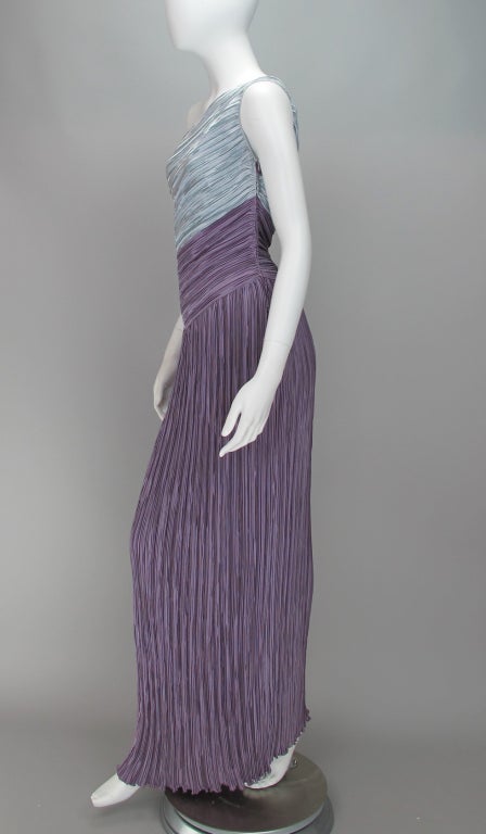 Mary McFadden one shoulder Grecian gown 1