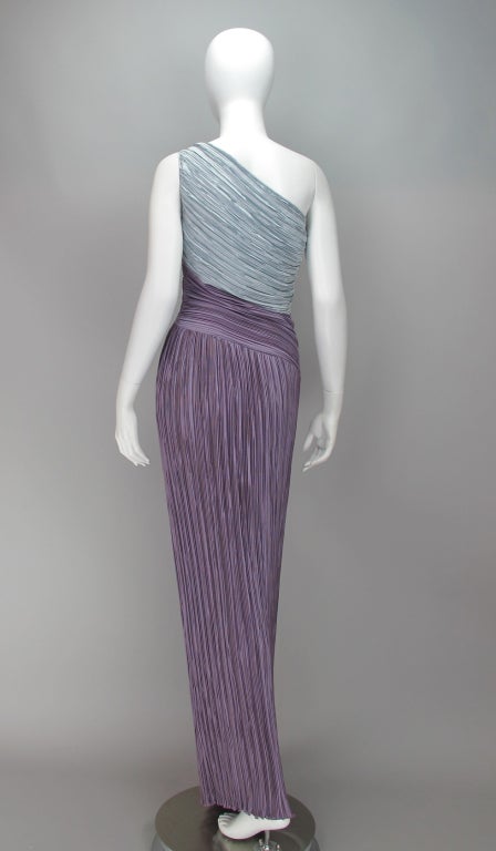 Mary McFadden one shoulder Grecian gown 2