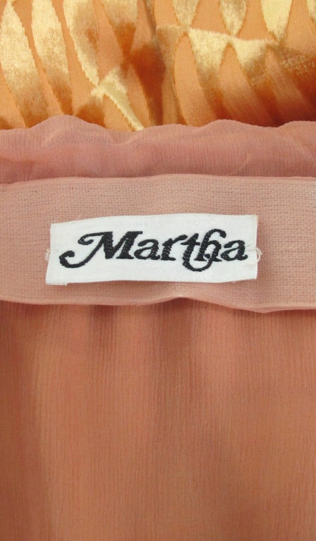 Martha feather trimmed silk cut velvet halter dress and jacket, 1970s  5
