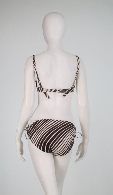 1960s Swim Bali 4pc. resortwear mix print bikini & coverup 1