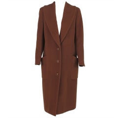 Retro 1980s Versace couture cashmere coat