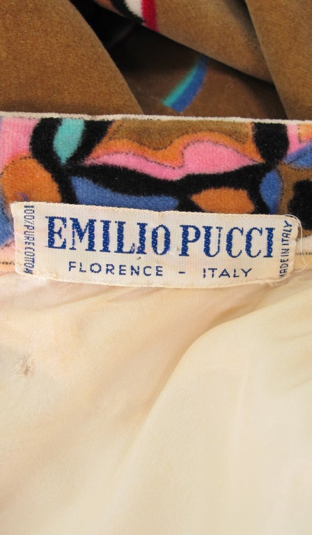 1960s Pucci velvet mini dress at 1stDibs