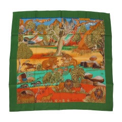 1990s Hermes Nuba Mountain scarf