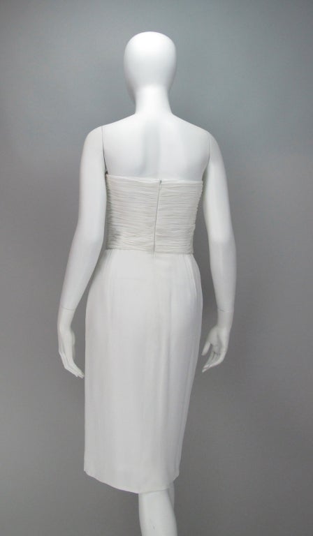 Jean-Louis Scherer white strapless sarong dress 1