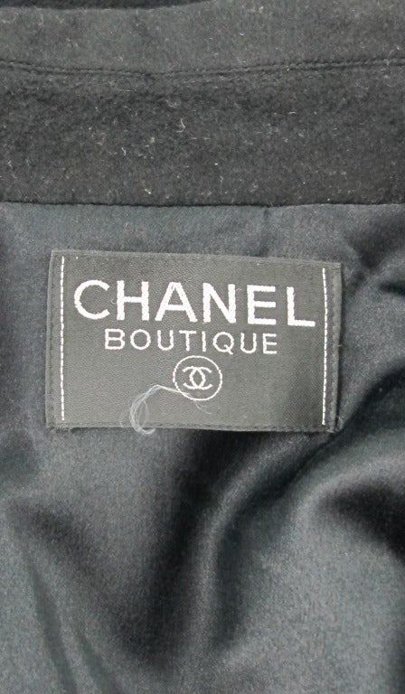 1996 Chanel luxurious black cashmere polo coat 5