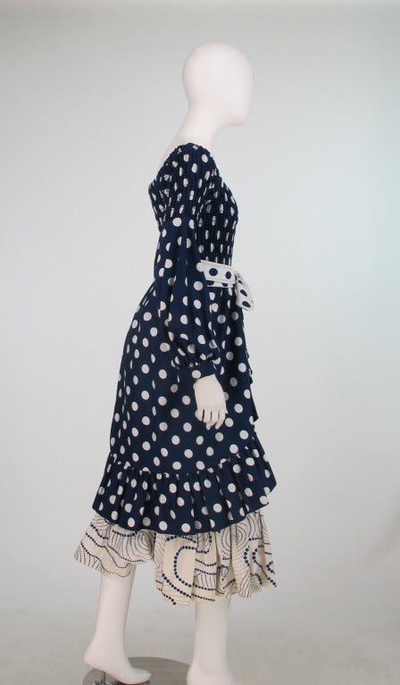 1971 Oscar de la Renta maxi dress cover look Harper's Bazaar Jan. 1971 In Excellent Condition In West Palm Beach, FL