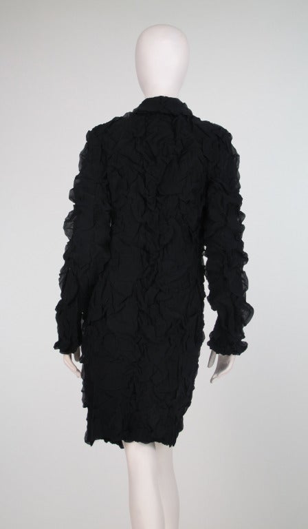 1990s Yoshiki Hishinuma handstitched pucker coat In Excellent Condition In West Palm Beach, FL