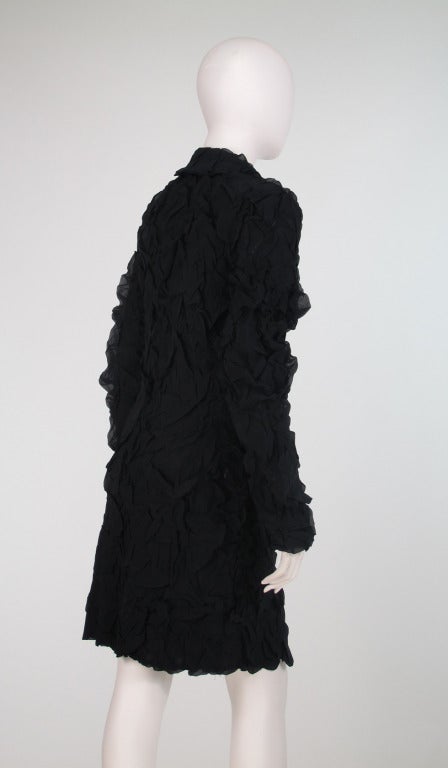 Women's 1990s Yoshiki Hishinuma handstitched pucker coat
