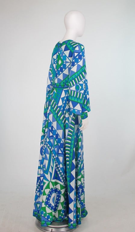 Women's 1960s Pucci silk palazzo plunge jumpsuit