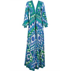 Vintage 1960s Pucci silk palazzo plunge jumpsuit