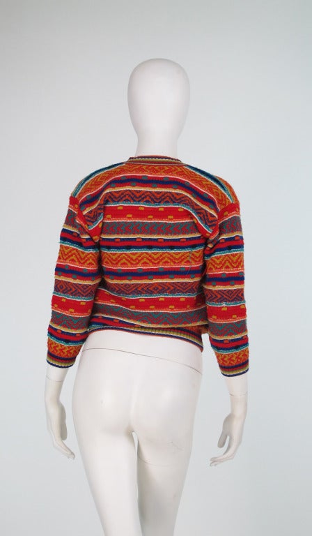 1960s early Missoni folkloric knit sweater 1