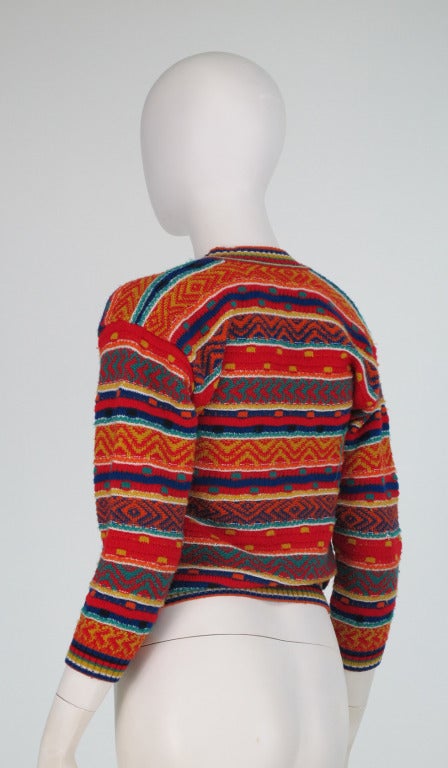 1960s early Missoni folkloric knit sweater 2