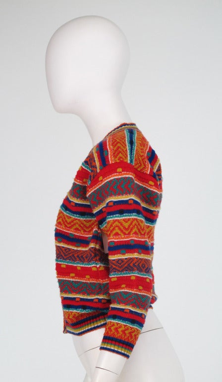 1960s early Missoni folkloric knit sweater 3