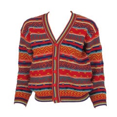 1960s early Missoni folkloric knit sweater