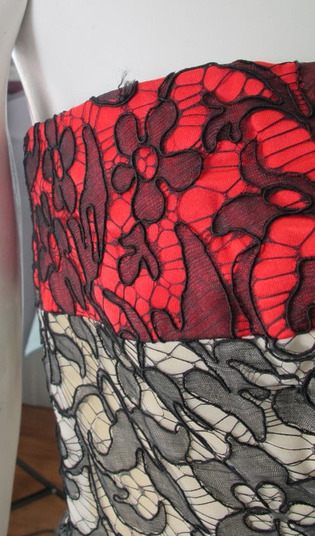1963 silk Madeira lace evening gown from Bergdorf Goodman 4