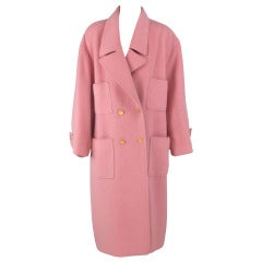 Vintage 1980s Chanel ballet pink chesterfield coat