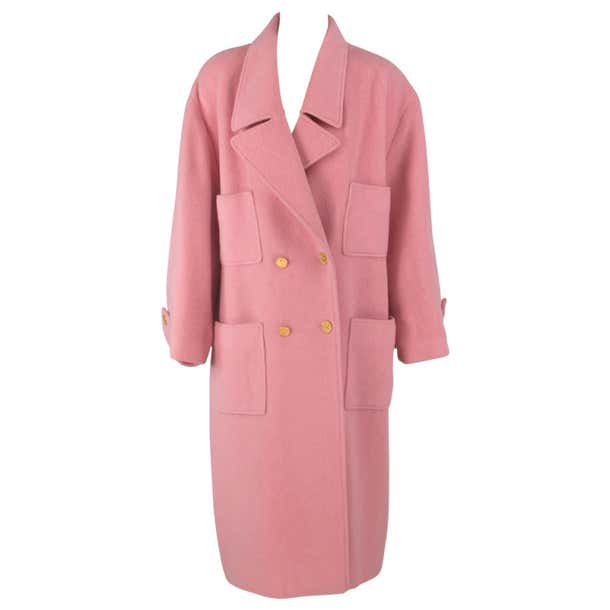 1980s Chanel ballet pink chesterfield coat at 1stDibs