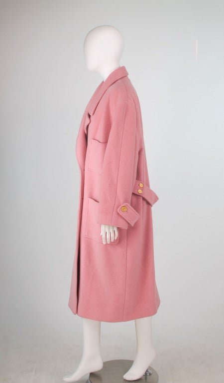 Women's 1980s Chanel ballet pink chesterfield coat