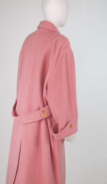1980s Chanel ballet pink chesterfield coat 3