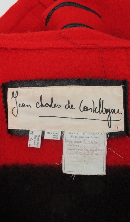 1980s Jean-Charles de Castelbajac hooded blanket coat 3