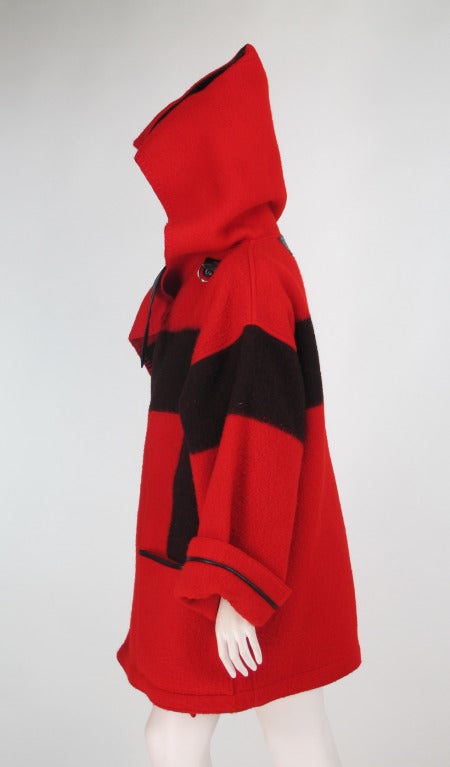1980s Jean-Charles de Castelbajac hooded blanket coat 1