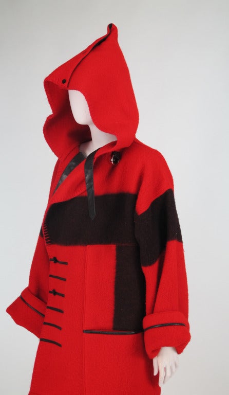 1980s Jean-Charles de Castelbajac hooded blanket coat 2