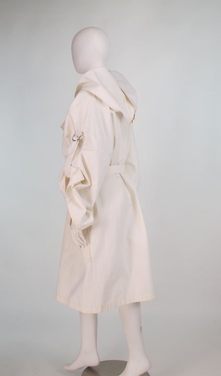 1980s Jean-Charles de Castelbajac hooded cotton big coat 1