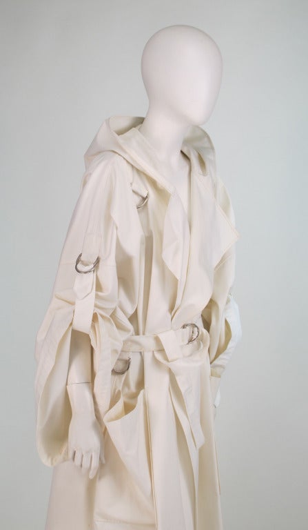 1980s Jean-Charles de Castelbajac hooded cotton big coat 5