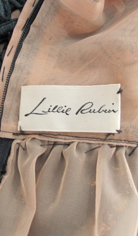 Fantastic 1970s Lillie Rubin chantilly & guipure Lace jumpsuit For Sale 5