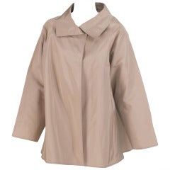Zoran versatile classic khaki silk jacket