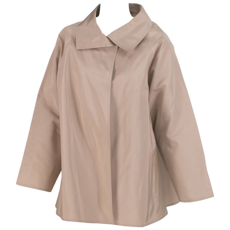 Zoran versatile classic khaki silk jacket