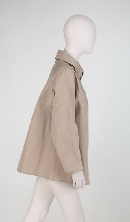 Women's Zoran versatile classic khaki silk jacket