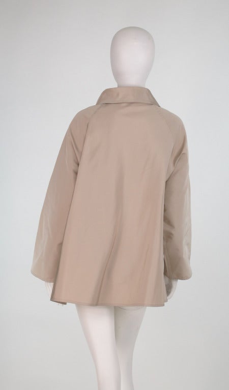 Zoran versatile classic khaki silk jacket 2