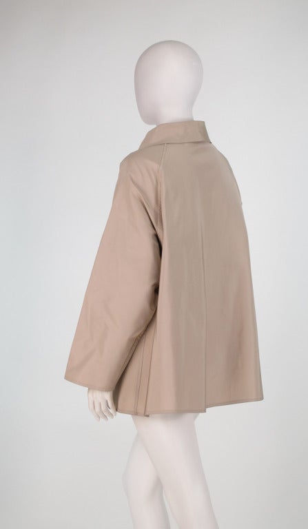Zoran versatile classic khaki silk jacket 3