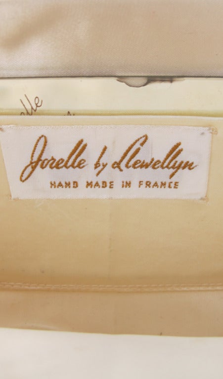 VINTAGE Hand Made in FRANCE for Jorelle Bags White Beaded Purse Wedding  Evening